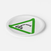 Robot Sign Pappteller (Schrägansicht)