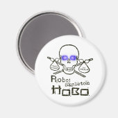 Robot Skeleton Hobo Magnet (Vorderseite/Rückseite)