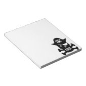 Robot Skull & Crossbones Pirate Silhouette Notizblock (angewinkelt)