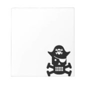 Robot Skull & Crossbones Pirate Silhouette Notizblock (Vorderseite)