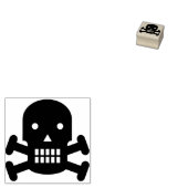 Robot Skull Crossbones Silhouette Art Briefmarke Gummistempel (Stempel)