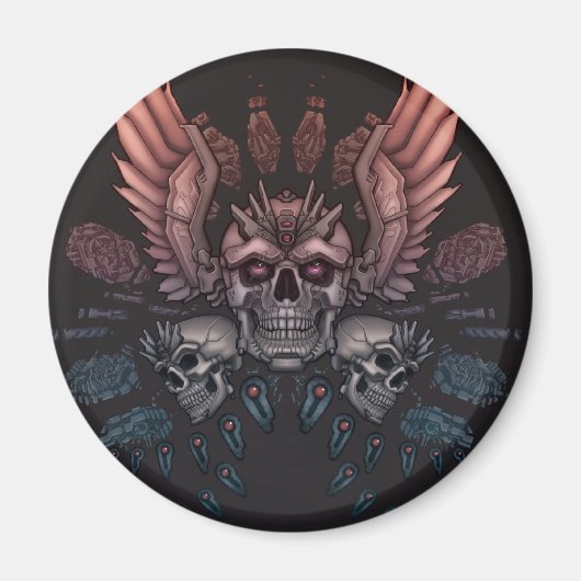 Robot Skull + Flüge Magnet (Vorne)