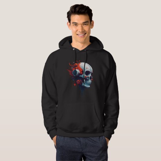 Robot Skull Hoodie (Vorne ganz)