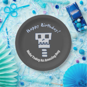 Robot Skull Paper Plate Pappteller