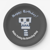 Robot Skull Paper Plate Pappteller (Vorderseite)