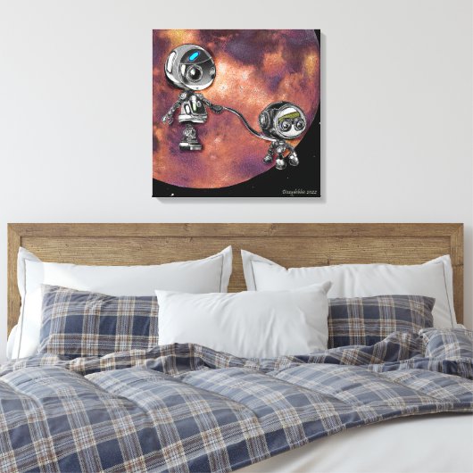 Robot Space Walk Leinwanddruck (Insitu (Schlafzimmer))