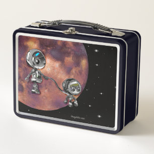 Robot Space Walk Metall Brotdose