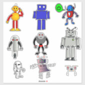 Robot-Spielzeug-niedliche Kinderhandwerk Aufkleber (Blatt)