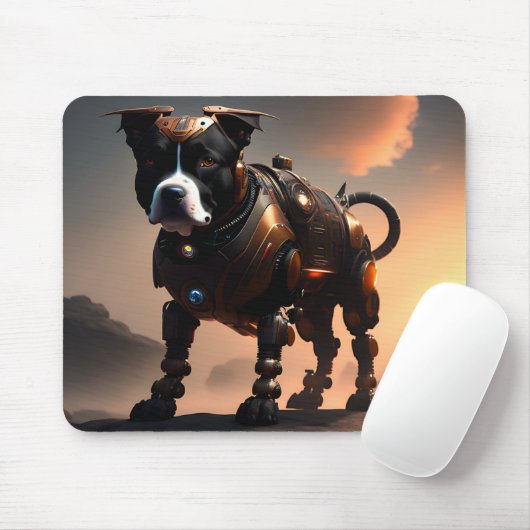 Robot Staffordshire Bull Terrier, Mousepad (Mit Mouse)