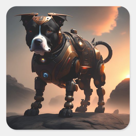 Robot Staffordshire Bull Terrier, Stickers (Vorderseite)