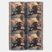 Robot Staffordshire Bull Terrier, Throw Blanket Decke (Vorderseite Vertikal)