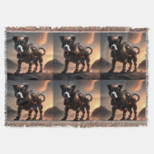 Robot Staffordshire Bull Terrier, Throw Blanket Decke (Vorderseite)