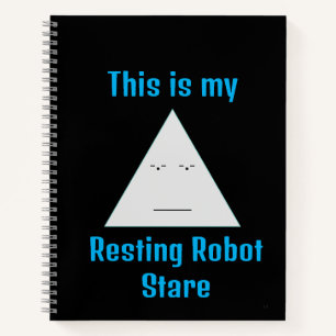 Robot Stare - Spiral Notebook ruhen Notizblock