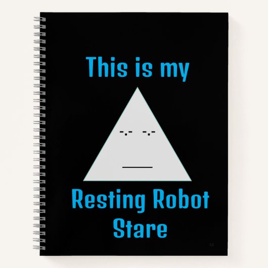 Robot Stare - Spiral Notebook ruhen Notizblock (Vorderseite)