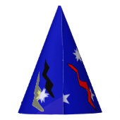 Robot-Stars-Party-Hasen aus der Luft Partyhütchen (Rückseite)