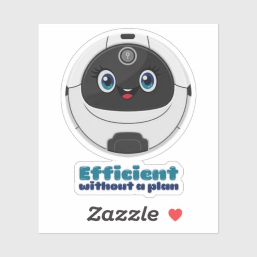 Robot-Staubsauger effizient mit Plan Aufkleber (Blatt)