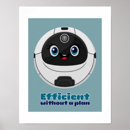 Robot-Staubsauger effizient mit Planplakat Poster (Vorne)