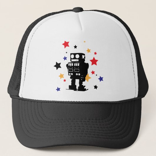 Robot Stern Truckerkappe (Vorderseite)
