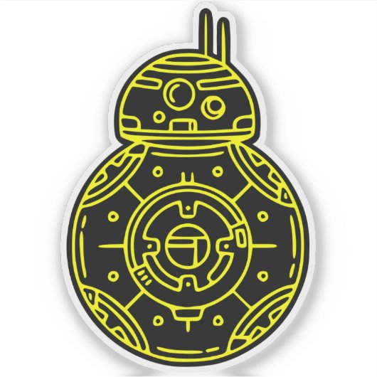 Robot-Sticker Aufkleber (Vorderseite)