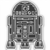 Robot-Sticker Aufkleber (Vorderseite)