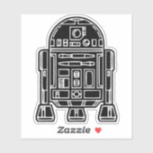 Robot-Sticker Aufkleber (Blatt)