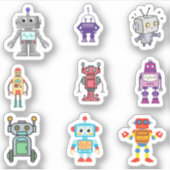 Robot Stickers Aufkleber (Vorderseite)