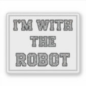 Robot Text Aufkleber (Vorderseite)