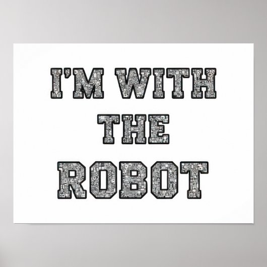Robot Text Poster (Vorne)