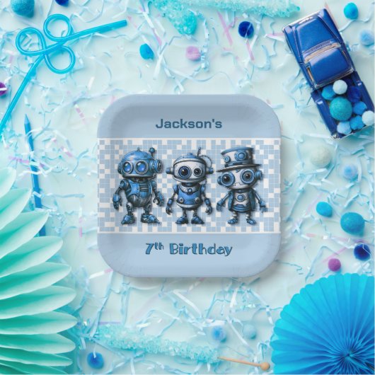 Robot Theme 7th Birthday Party Teller (Party)