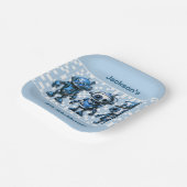 Robot Theme 7th Birthday Party Teller (Gewinkelt)