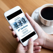 Robot Theme 8. Geburtstagsparty Einladung