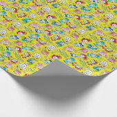 Robot Theme: Farbenvolles nahtloses Muster. Geschenkpapier (Ecke)