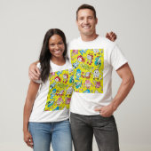 Robot Theme: Farbenvolles nahtloses Muster. T-Shirt (Unisex)