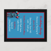 Robot Themed Boys Geburtstag Postkarte (Rückseite)