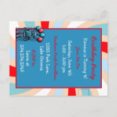 Robot Themed Boys Geburtstag Postkarte (Rückseite)