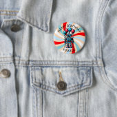 Robot Themed Boy's Happy Birthday Button (Beispiel)