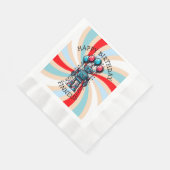 Robot Themed Boy's Happy Birthday Serviette (Ecke)