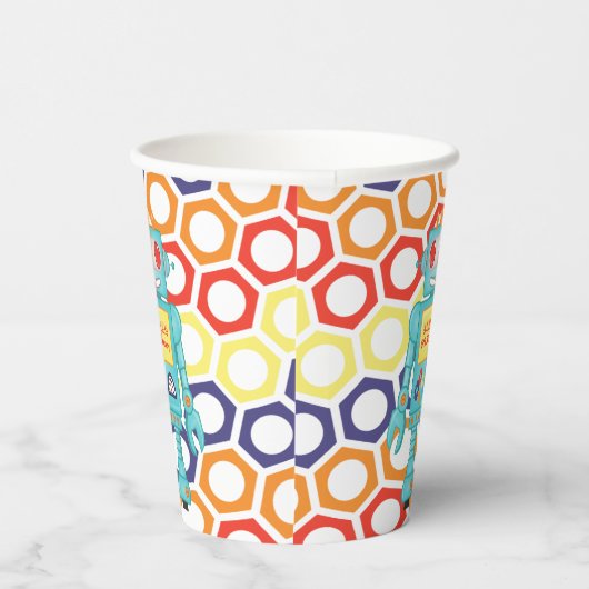 Robot Themed Party Pappbecher (Rechts)