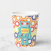 Robot Themed Party Pappbecher (Vorderseite)