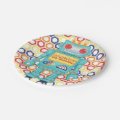 Robot Themed Party Pappteller (Schrägansicht)