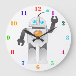 ROBOT-TOY MIT FARBEN ZAHLEN GROßE WANDUHR