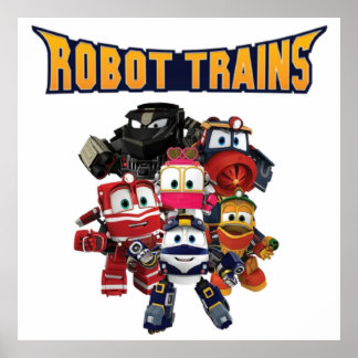 Robot Trains Cartoon zeigt Kindern Poster