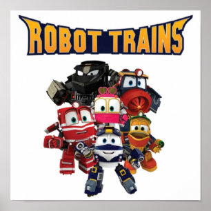 Robot Trains Cartoon zeigt Kindern Poster