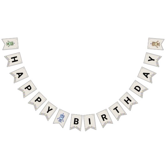 Robot und Gears Birthday Banner (Alle)