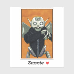 Robot Vampire Dracula Aufkleber