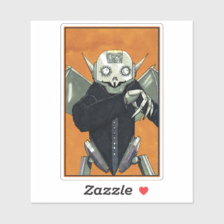 Robot Vampire Dracula Aufkleber