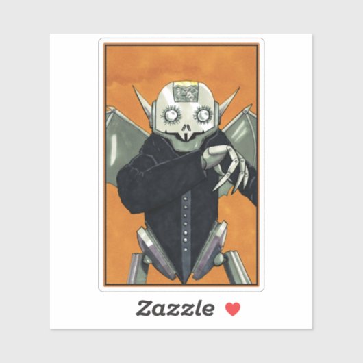 Robot Vampire Dracula Aufkleber (Blatt)