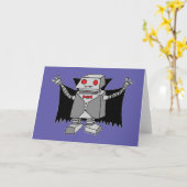 Robot Vampire Karte (Gelbe Blume)