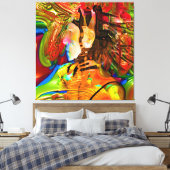 Robot-Verbindung Leinwanddruck (Insitu (Schlafzimmer))