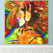 Robot-Verbindung Leinwanddruck (Insitu (Holzboden))